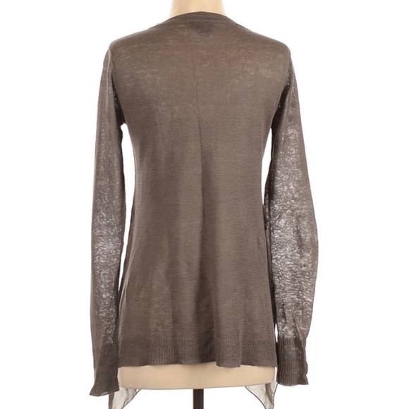 CENTRAL PARK WEST XS olive linen cardigan in excellent condition - Picture 2 of 5